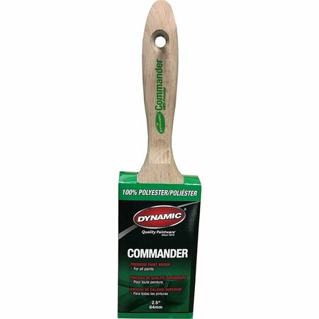 DYNAMIC PAINT PRODUCTS Dynamic 2-1/2 in. 64mm Commander Flat Polyester Brush 88106